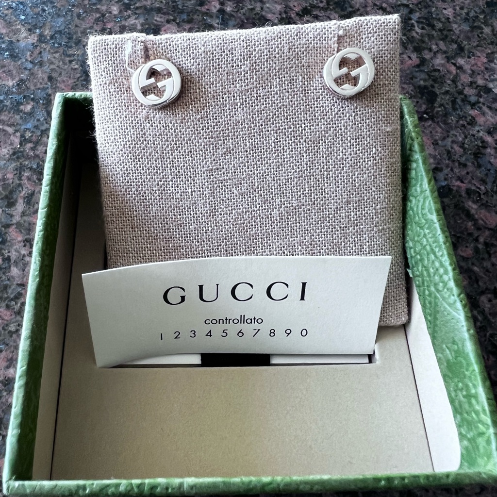 Gucci Interlocking G Studs Brand New